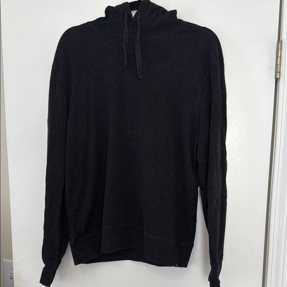 Faherty Black Sweatshirt with High Collar and Slim Fit